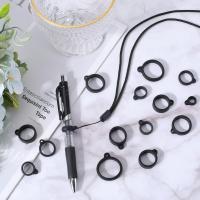 Kit De Anillos De Silicona Ajustables 60 Piezas En 6 Tamaños Anti-Perdidos Negro Soporte Para Collar Lanyard Reemplazo De Colgante Para Automóvil - details 3