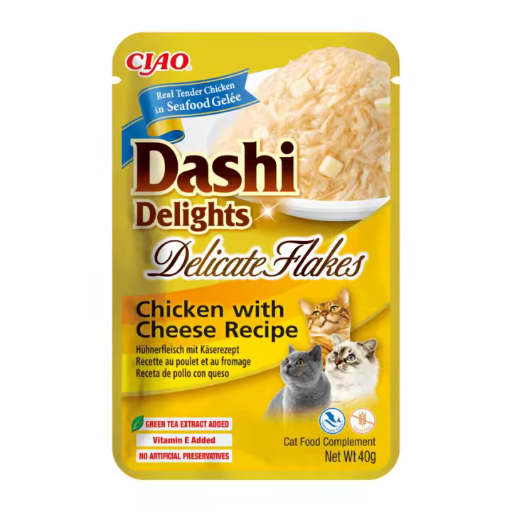 Dashi Delights DELICATE FLAKES Pollo y Queso (12x40gr) - 1