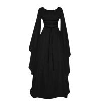 Vestido Medieval Vintage Para Mujer Disfraz De Bruja De Halloween Vestido Gótico De Noche De Fiesta Disfraz De Vampiro Estilo Retro Américano - details 4