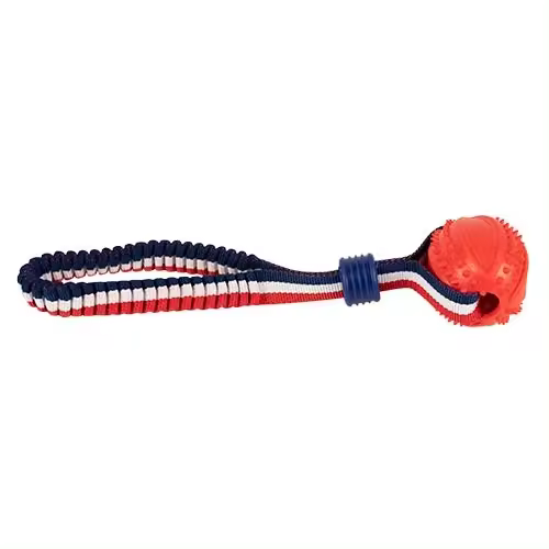 Juguete Lanzador elástico con pelota de goma TPR muy resistente para perros - 1