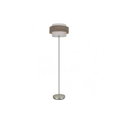 FABRILAMP Lámpara de Pie Myriam Niquel/Madera Gris - Diseño Elegante - 1