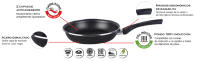 MAGEFESA Black - Sartén 30 cm de acero esmaltado, antiadherente bicapa reforzado, color negro exterior. Apta para todo tipo de cocinas, incluida inducción - details 0