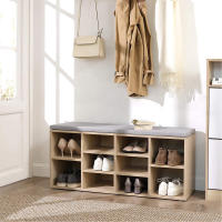Banco zapatero con asiento acolchado,104x48x30 cm en varios colores, pasillo, recibidor, dormitorio - details 10
