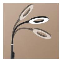 Lámpara de Pie 12W Forma Aro Luz LED, con Cuello Cisne Flexible Elegante en Negro. Lampara de Suelo de Bombilla LED 4 Colores y 6 Brillos Ajustables, Temporizador y Memoria. Flexibilidad 360°, Lampara para sala o dormitorio ¡Descubre tu iluminación ideal! - details 6