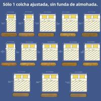 Sábana Ajustada Geométrica Imprimida Mate Para Dormitorio Sin Almohadas 100% Poliéster Tejida Con Tatting Estilo Moderno Simple - details 0