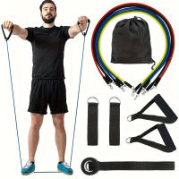 Set De 11 Piezas Bandas De Resistencia Para Ejercicio Elástico Equipo De Fitness Portátil Con Correa De Tobillo Expansor De Pecho - details 5