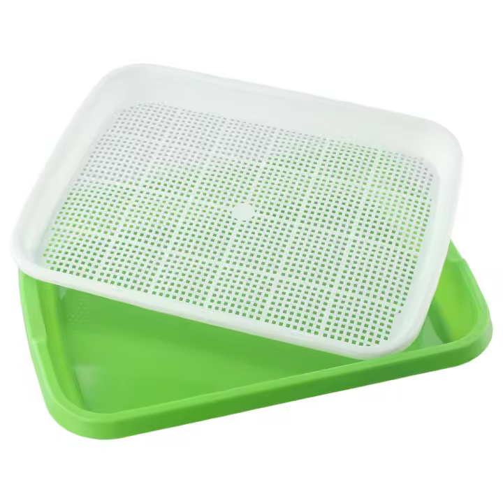 Plato De Crecimiento Sprout 33cmx26cmx5cm Para Microgreens Sistema Hidroponico De Sprouts Herramienta De Jardinería Y Agricultura - 1