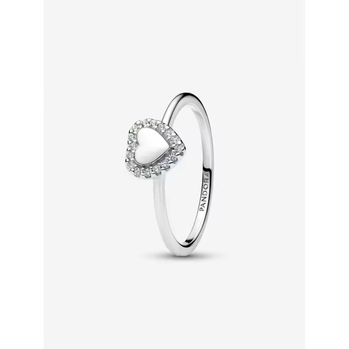 Pandora - Anillo de Halo de corazón grabable - 1
