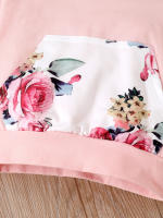 Conjunto De Ropa Para Bebé Niña De 0 a 18 Meses Con Capucha Estampado De Flores Top De Manga Larga + Pantalones + Diadema Con Lazo Moda Otoño - details 10