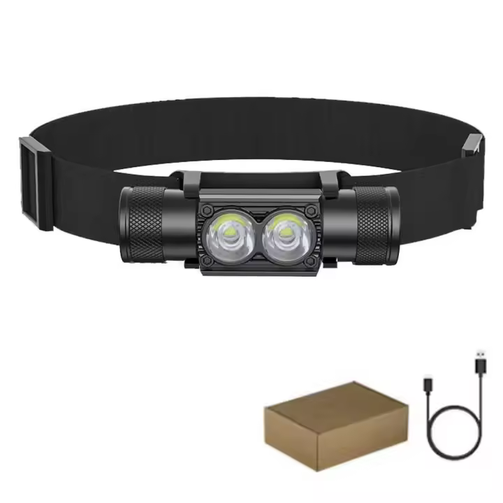 Linterna Frontal LED Blanca 1000 Lumen Con Memoria Tipo C USB 18650 Para Camping Caza SOS Lámpara Nocturna Resistente Al Agua - 1