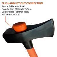 Carretcar Europea Maza Cuña Mango Fibra 3 Kg | Alta Resistencia Al Impacto - Cabeza de Acero al Carbono Forjado, Alta Resistencia al Impacto para Corte de Maderas Gruesas y Duras - details 2