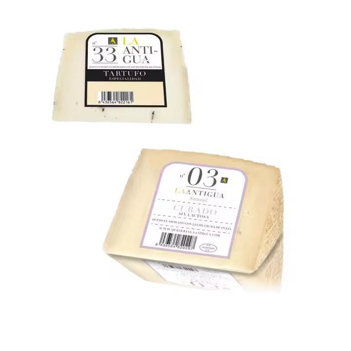 PACK 2 Cuñas x 250gramos  Quesos Curado de oveja D.O.P Zamorano -  Quesería La Antigua -  Queso Gourmet - 1