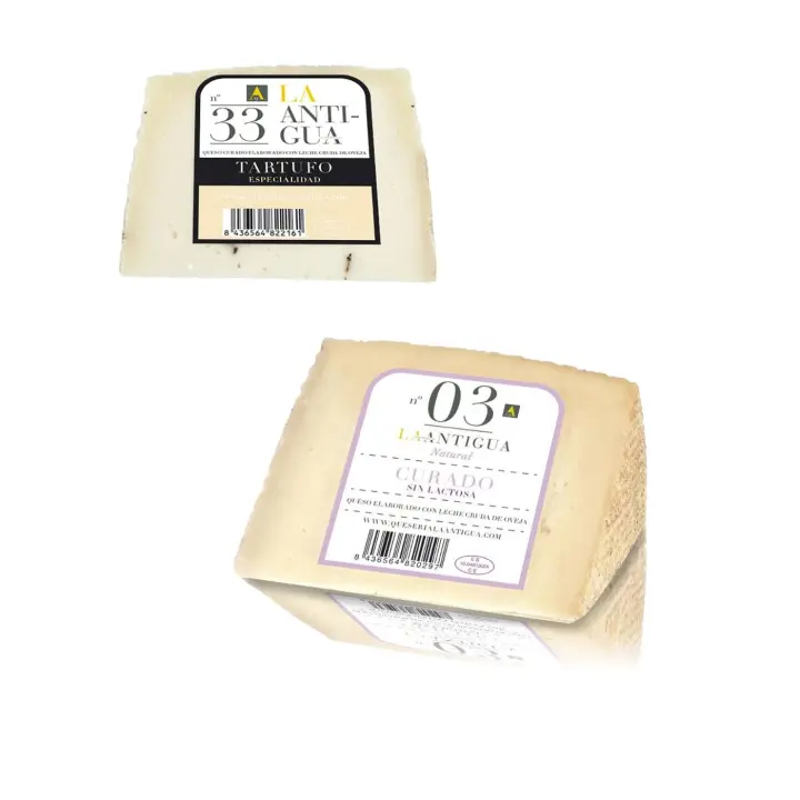 PACK 2 Cuñas x 250gramos  Quesos Curado de oveja D.O.P Zamorano -  Quesería La Antigua -  Queso Gourmet - 1
