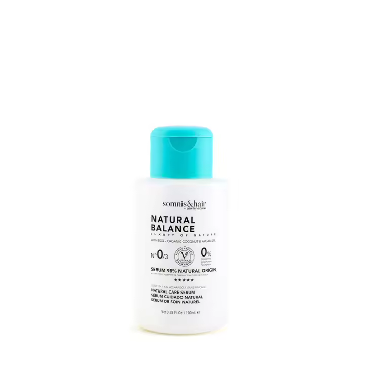 Serum Natural Balance 98% natural sin sulfatos, parabenos ni siliconas 100ml. nº0/3 sin aclarado. Vegano somnis&hair - 1