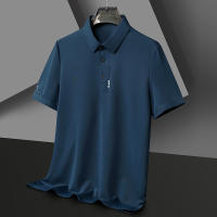 Camisa Polo Para Hombre De Color Sólido Con Mangas Cortas Transpirable Y Cómoda Estilo Casual Y Negocios Nuevo Arrivals - details 5
