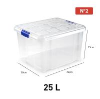 25L- Caja de Almacenaje 25 litros plástico de alta calidad, reutilizable y reciclable resistente 36 x 42 x 25 - details 2