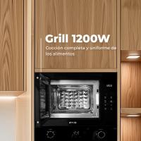 EVVO Microondas integrable Mi45 Glass , 25L de Capacidad, Grill 1200W, Puerta y Marcos Efecto Brillante, Multifunción - details 1