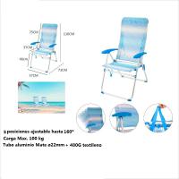 Silla Alta plegable de playa con Cojin estructura de aluminio y tejido Textileno, transpirable y fresco - Maxia Market - details 7