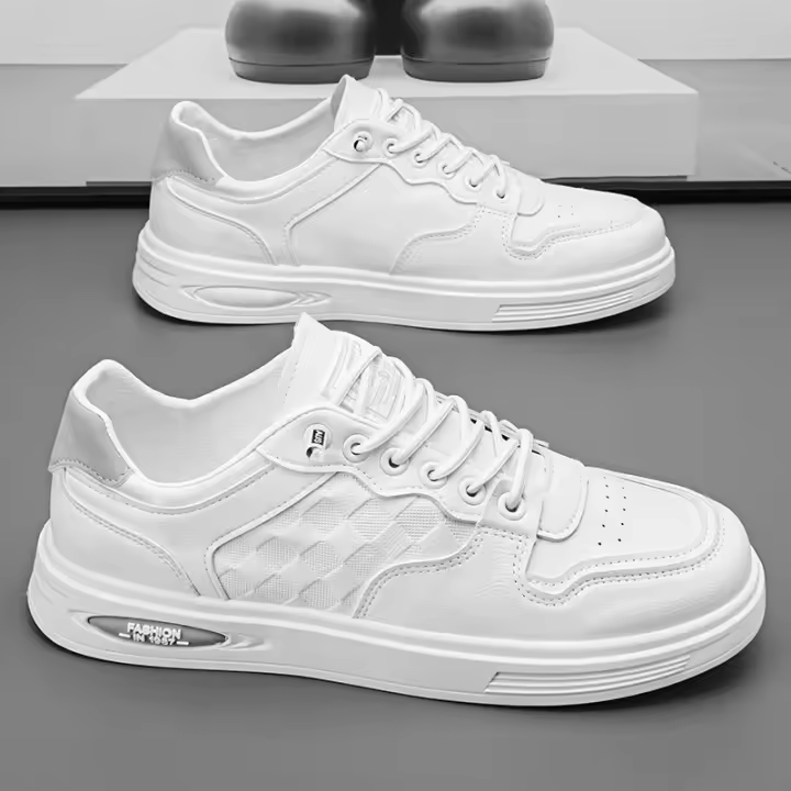 Zapatillas De Correr Para Hombre Zapatillas Deportivas Al Aire Libre 2024 Nuevas Vulcanizadas Planas Casuales Con Cordones Para Ocio Y Ejercicio - 1