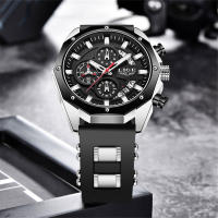 Reloj De Pulsera De Cuarzo LIGE Para Hombre De Lujo Deportivo Y Militar Resistente Al Agua Con Bandas De Silicona Y Manos Luminosas - details 22