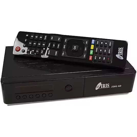 IRIS 2300 HD Receptor Digital Satélite FHD-H2.65, CPU Montage M2230, para Canales Libres, Fácil de Usar y instalación, LAN, Wi-fi, APK Youtub - 1