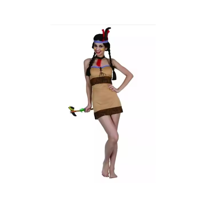Disfraz de india niña para mujer talla M - 1