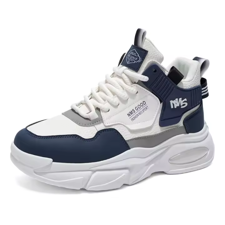 Zapatillas De Hombre Alta Comodidad Transpirables Casual Versátiles Con Suela Gruesa Para Otoño 2026 Cuero Artificial Malla - 1