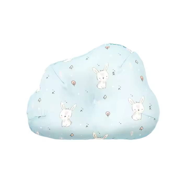 Almohada bebe en viscoelástica con Memory Foam – Previene y Trata la Plagiocefalia – Funda en color azul incluida  – Cojin para Recién Nacidos y Bebés de 0 a 36 Meses. Medidas 30 x 21 x 4 cms . Certificado OEKO-TEX® - 1