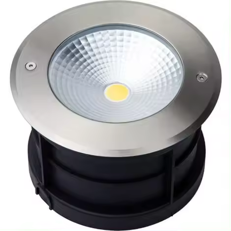 Foco empotrable LED de suelo de 20 W, resistente al agua IP67, blanco frío 6000 K, 1800 lm, diámetro de la iluminación empotrada 210 mm - 1