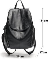 Mochipa De Cuero Genuino, Bolso Escolar Minimalist Y Preppy, MoChila De Viaje Y Bolso De Mano Para Mujeres - details 0