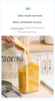 Juego De 4 Botellas Selladas De Gran Capacidad Para Almacenamiento De Cereales Transparente Plástico Resistente Al Humo En La Cocina - details 6