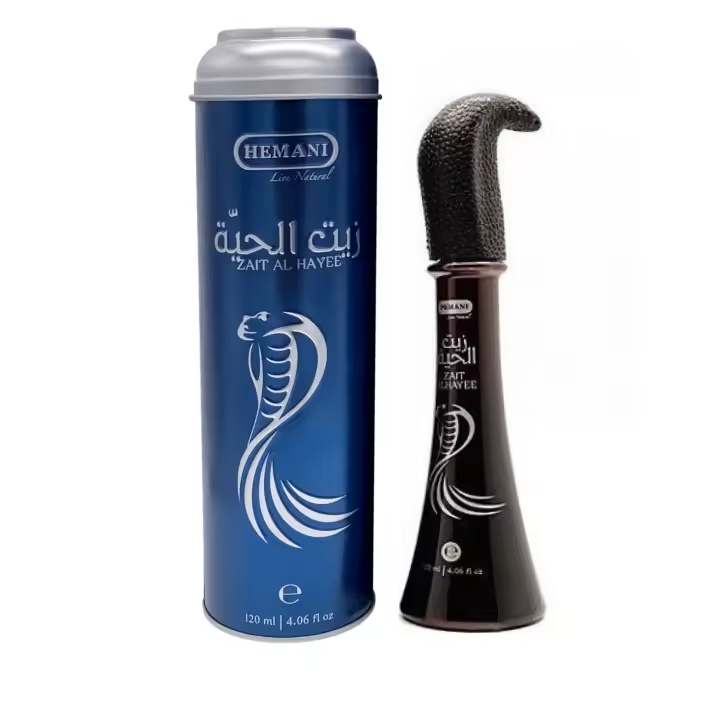 Aceite de serpiente para el cuidado del cabello Zait Al Hayee 120ml, Aceite capilar herbal para el crecimiento ,brillo, caspa, fuerza ,Tratamiento aceite de serpiente Hemani 120ml NOVEDAD - 1