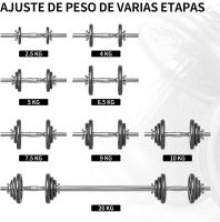 Kit de mancuernas ajustables de hierro fundido-Juego de mancuernas con barra de conexión para levantamiento de pesas, culturismo, Fitness, ejercicios de gimnasio en casa - details 1