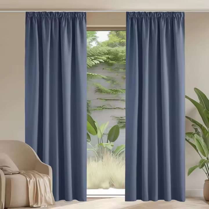 Cortinas Salon Modernas 2 Piezas, Cortinas Opacas Termicas Aislantes Frio y Calor de Riel para Dormtiorio Matrimonio,140x245cm,Verde Caducifolio - 1