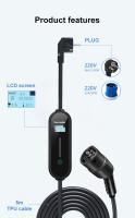 FERRASTAR Cargador de coche Eléctrico ,Cargador EV Portátil Tipo 2 Corriente Alterna (AC) de Estándar Europeo, Corriente Ajustable a 5 niveles de, Programable para Reservar Carga, Pantalla 1.6 pulgadas, Cable de 5 Metros y Recubrimiento Ignífugo de TPU - details 5