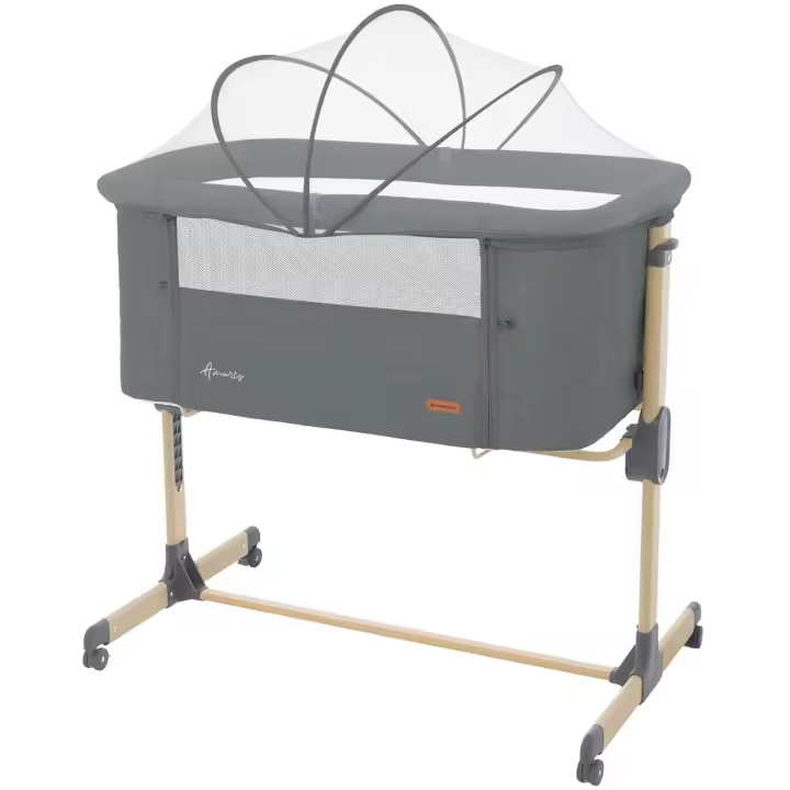 MiniCuna colecho Amaris Gris Oscuro - minicuna adosada a la cama para bebé de marca kikkaboo confortable y segura para dormir junto a papá y mamá - 1