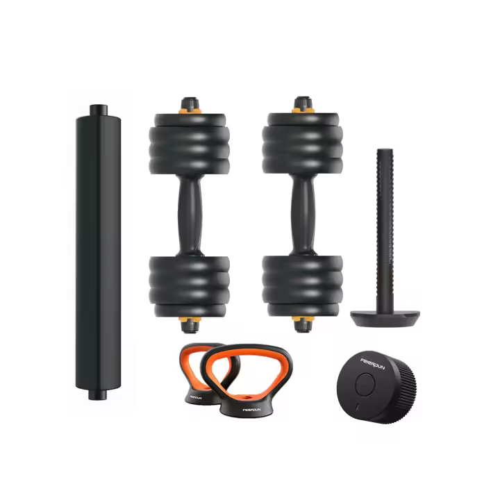 Kit de pesas conectadas V2 40Kg Xiaomi Fed: mancuernas (pesos + barras) + barra + pesa rusa + sensor - 1