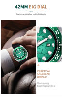 Reloj De Pulsera Para Hombre LIGE Moda Lujo Correa De Silicona Deportivo Casual Resistente Al Agua Con Bisel Rotativo Y Calendario - details 4
