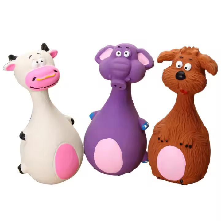 Juguete De Sonido Para Perros Nuevo Diversión De Dientes De Peluche Cartoon Forma Teddy Limpieza Y Entrenamiento De Goma Suministros Para Mascotas - 1