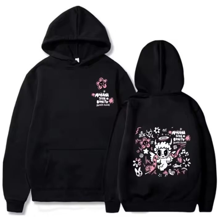 Set De Sudaderas Con Capucha Estampadas Karol G Bicotta Season Unisex Para Todas Las Estaciones Estilo Casual Cómodo De Polyester - 1