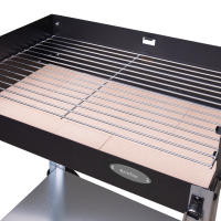 Cofan Barbacoa de carbón con ruedas | Parrilla ajustable | Con ladrillo refractario y asa lateral | Fácil transporte | Gran superficie de asado | Medidas: 56,7 x 36 x 83 cm - details 1