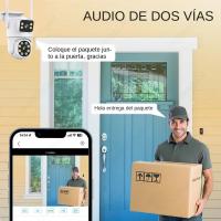 Cámara IP Solar Inalámbrica 8MP 4K Con Batería De 7800 mAh Lente Dual HD Exterior Cámara De Seguridad CCTV Con Panel Solar Tuya App - details 4