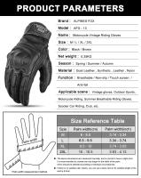 Guantes De Motociclista Retro De Verano Para Hombres Y Mujeres En Cuero Perforado Con Dedos Complejos Para Motocross Equipamiento De Moto M-XXL - details 3