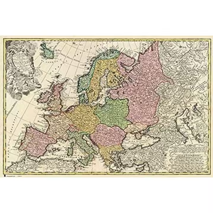 MAXI POSTER MAPA ANTIGUO DE EUROPA  61 x 91,5 cm - 1