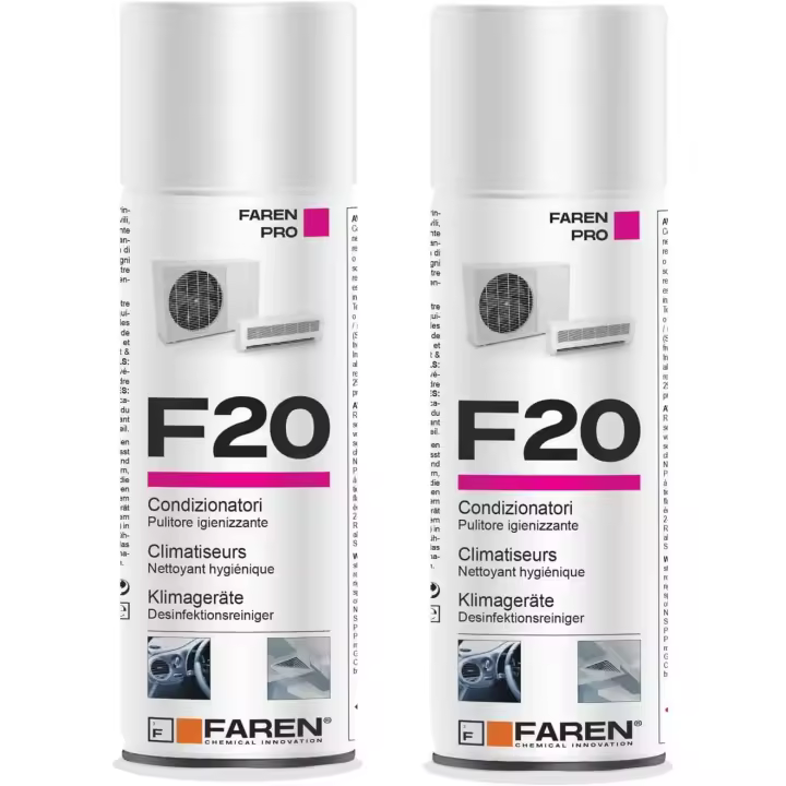 Pack de 2 Faren F20 | Limpiador higienizante desinfectante de aire acondicionado y climatizadores | Lote 2 unidades de 400ml - 1
