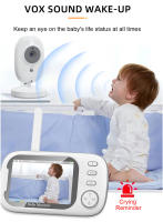 Monitor De Bebé Inalámbrico Con Vídeo 3.5 Pulgadas Cámara De Seguridad Bidireccional Visión Nocturna Monitoreo De Temperatura Y Alarma De Llorido Portátil Con Pantalla LCD Y Batería Recargable - details 7