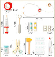 Juego De Película De Médico De Madera Para Niños Set De Juego De Roles Con Bolsa Médica Para Niños Y Niñas Juguete Educativo Para Bebés a Partir De 3 Años - details 5