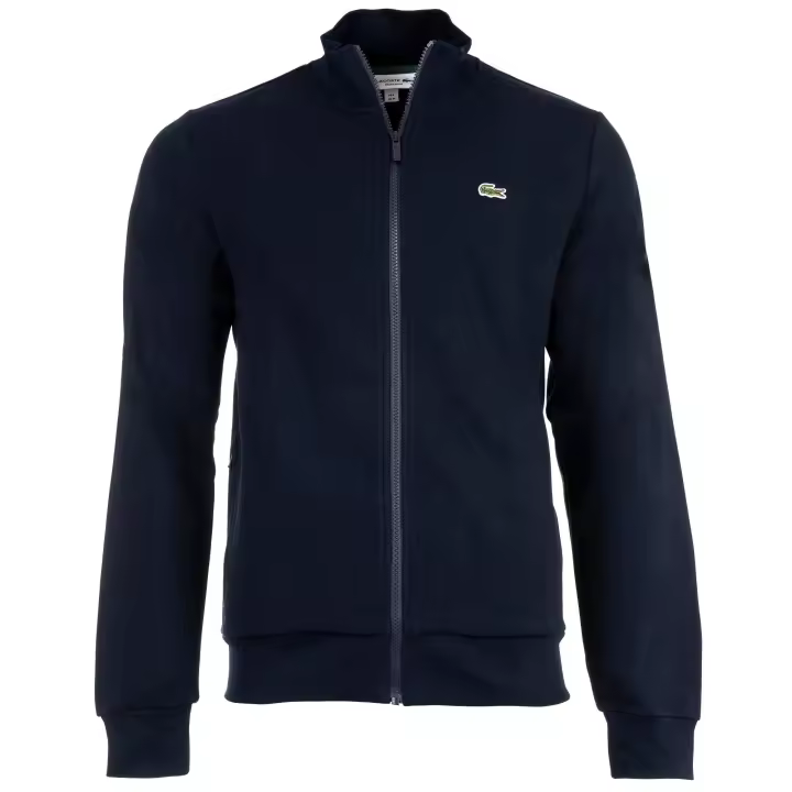 LACOSTE chaqueta de chándal para hombre con cuello alto - cremallera, forro polar cepillado, mezcla de algodón - 1