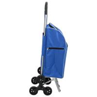 Carrito de Compras vidaXL con Escalador de Escaleras Azul 38 L - details 2