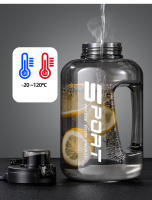Botella De Agua Deportiva De 2 Litros Con Tapa De Pajita Para Gimnasio Y Camping Botella De Bebida Ecológica BPA Free Para Adultos - details 3